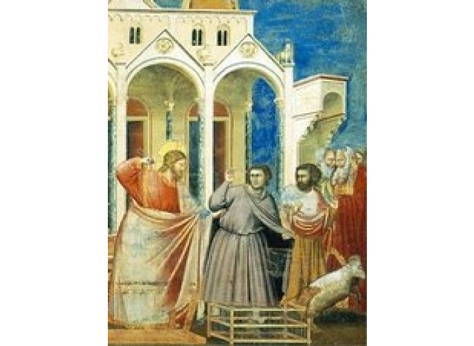 Gesù scaccia i mercanti dal tempio (Giotto)